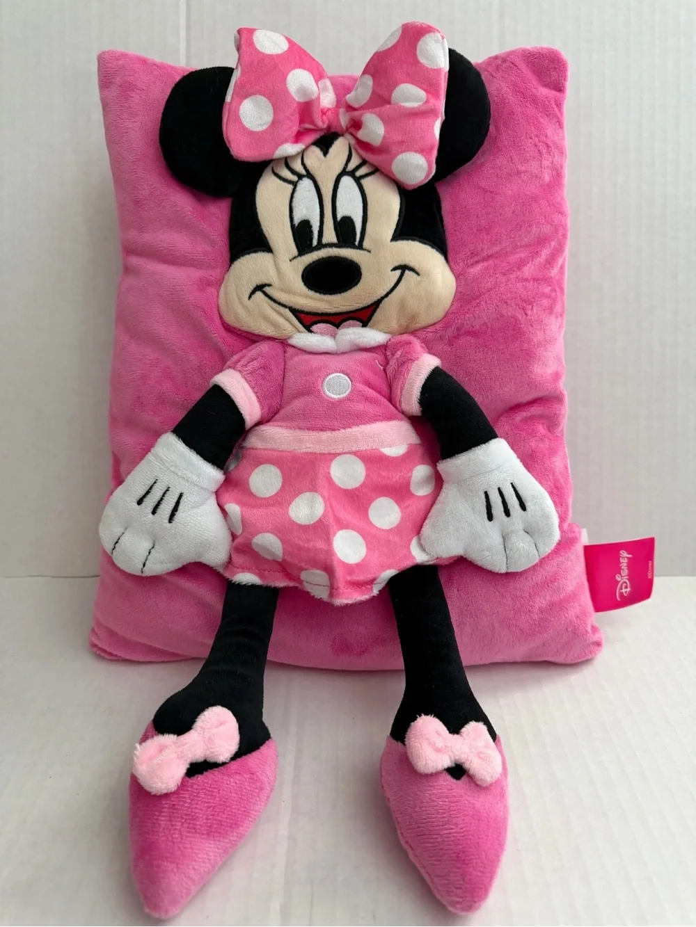 Jay Franco Disney Pink Minnie Mouse Plush 3D Snuggle Accent Pillow